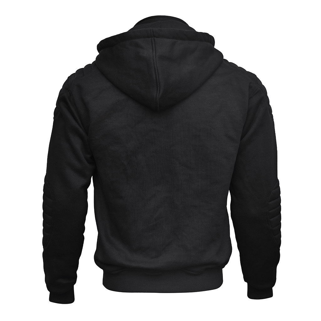 RIDERACT® Motorcycle Hoodie Black Reinforced with Aramid Fiber