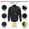 Image of RIDERACT motorbike shirt black inforgraphy