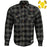 RIDERACT® Men's Reinforced Flannel Motorcycle Shirt Road Series Grey