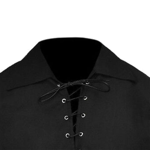 Jacobite Shirt Black with laces