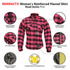 Image of rideract female motorcycle shirt infography