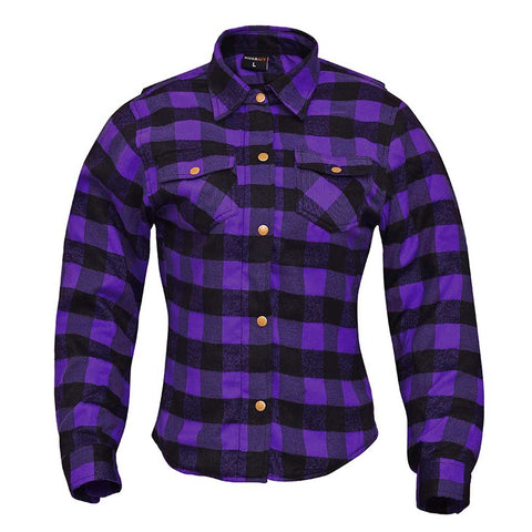 RIDERACT® women flannel shirt purple