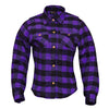 Image of RIDERACT® women flannel shirt purple