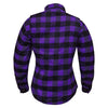 Image of women flannel shirt back pose