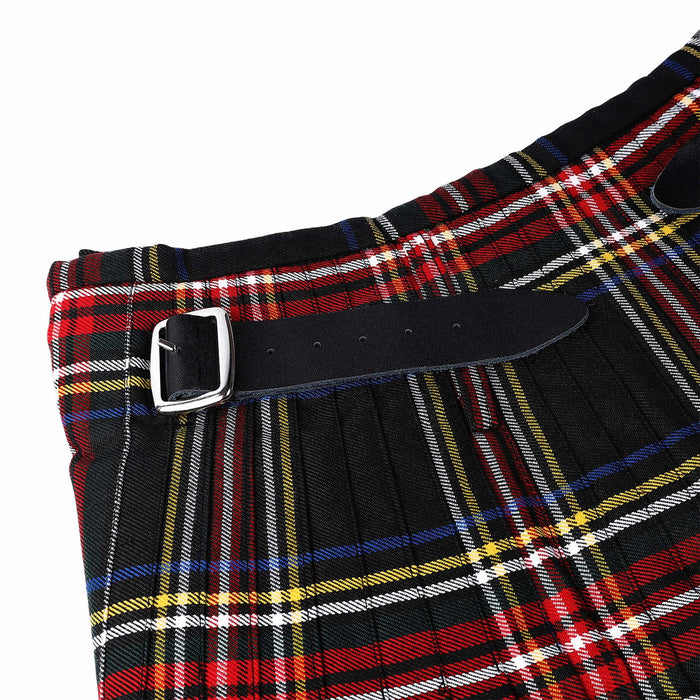 Tartan kilt with adjustable belt