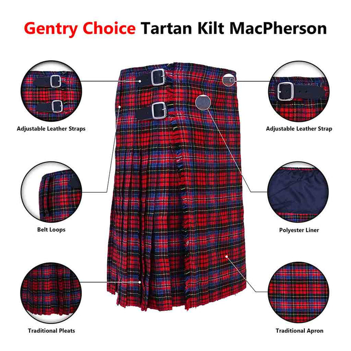 Gentry Choice Tartan Kilt infographics 