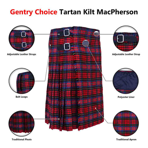 Gentry Choice Tartan Kilt infographics 