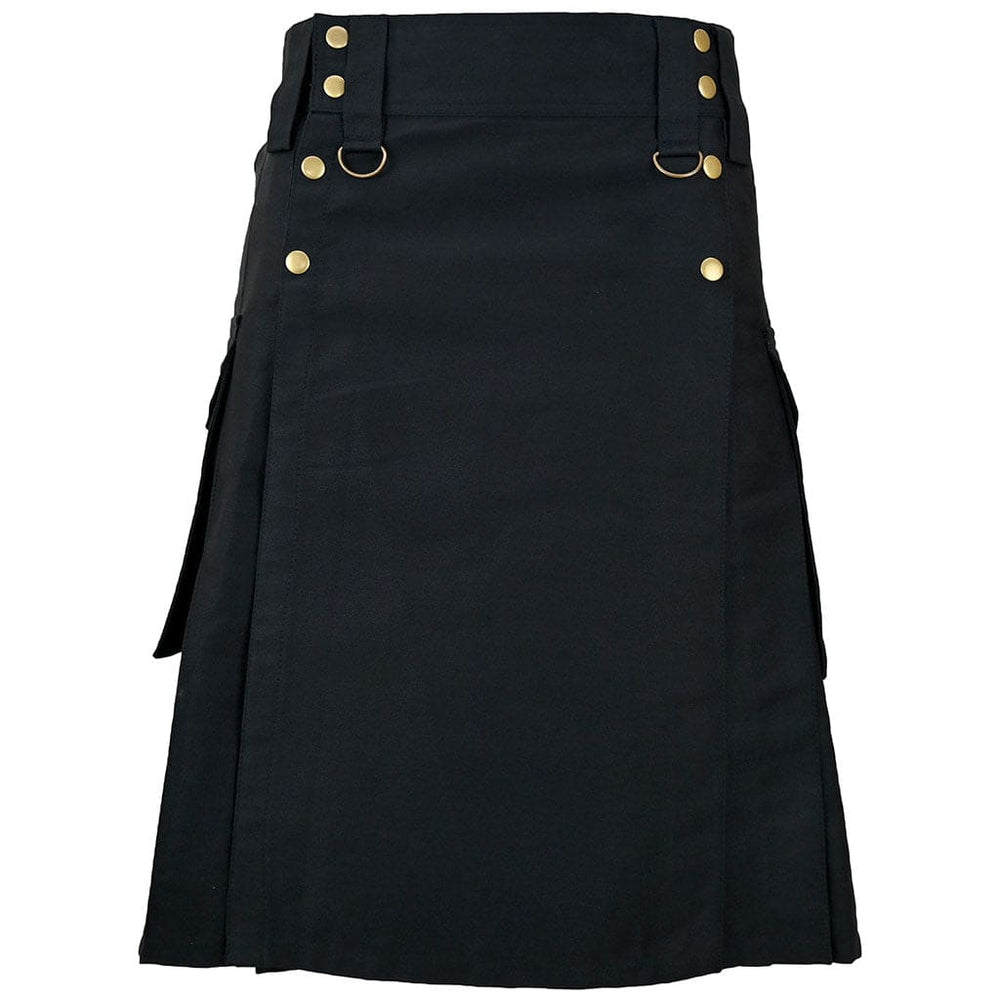 Premium utility kilt black