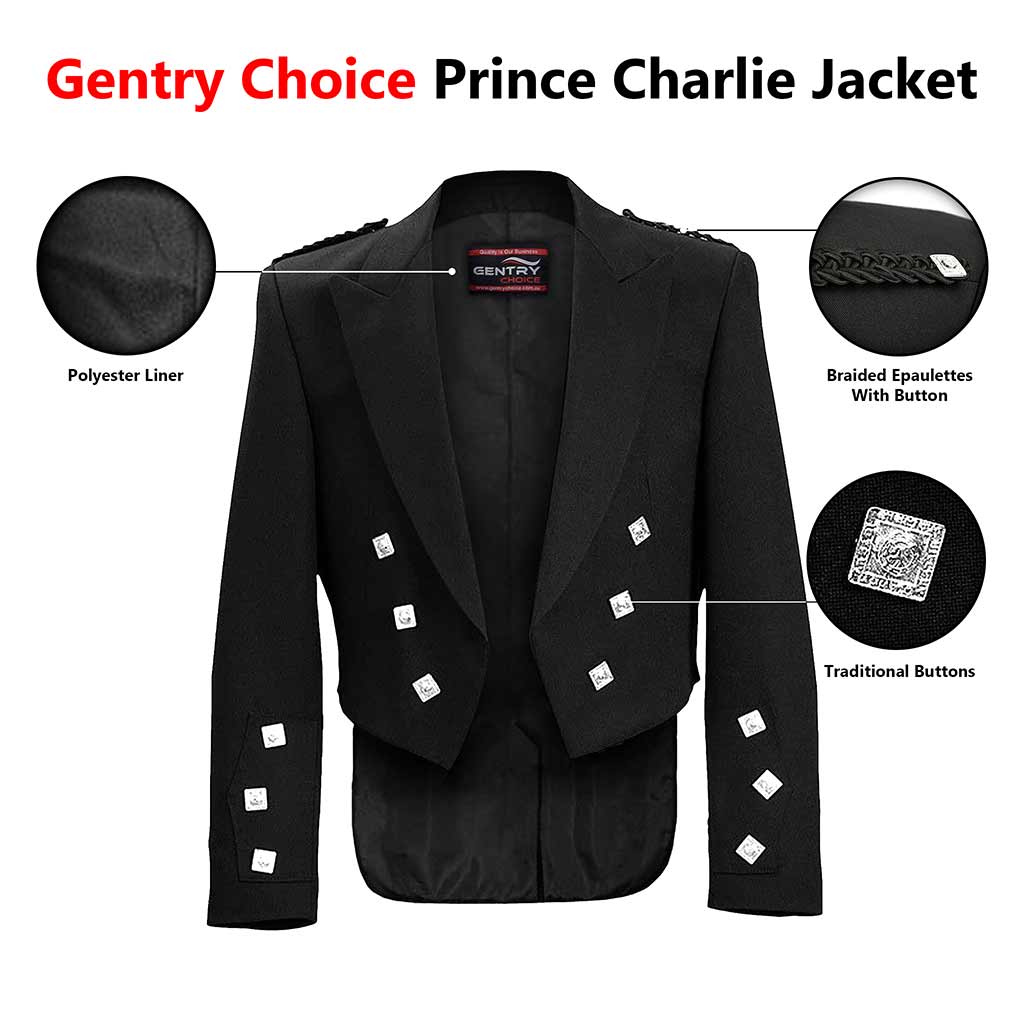 Gentry Choice Prince Charlie jacket infographic