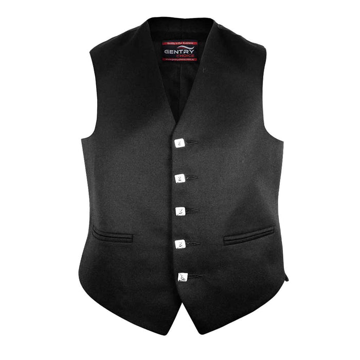 Argyle Vest Black