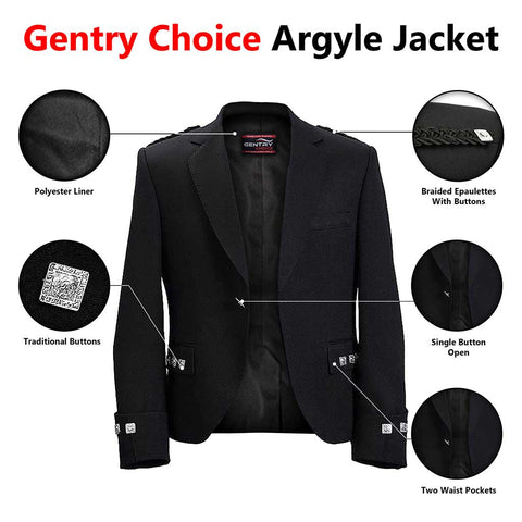 Gentry Choice Argyle Jacket and Vest Inforgraphy