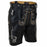 men leather short with embroidery