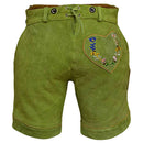 Authentic Oktoberfest outfit Women's Suede Leather Lederhosen Green