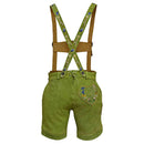 Authentic Oktoberfest outfit Women's Suede Leather Lederhosen Green