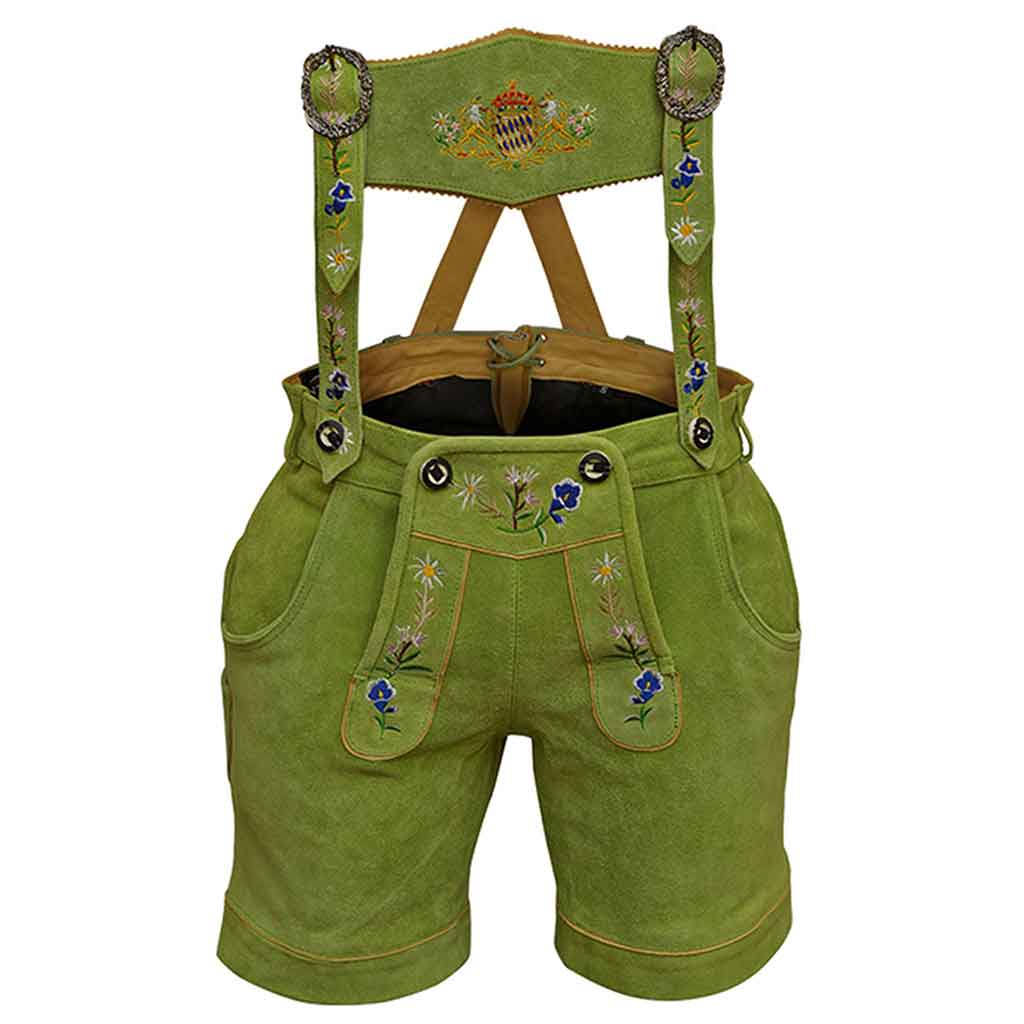 Oktoberfest outfit Women's Suede Lederhosen Green