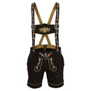 Womens Suede Laether Lederhosen Oktoberfest Outfit Black