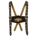 Womens Suede Laether Lederhosen Oktoberfest Outfit Black