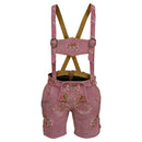 Womens Oktoberfest Outfit Lederhosen Suede Leather Oktoberfest Dress Rose Pink