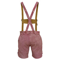 Womens Oktoberfest Outfit Lederhosen Suede Leather Oktoberfest Dress Rose Pink