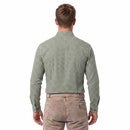 Men’s German Oktoberfest Shirt Green Checked Bavarian Shirt back view