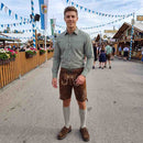 Men’s German Oktoberfest Shirt Green Checked Bavarian Shirt lifestyle