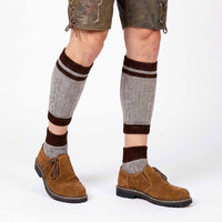 Men's Suede Leather Oktoberfest Shoes Golden Brown side view