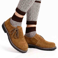 Mens Suede Leather Oktoberfest Shoes Golden Brown