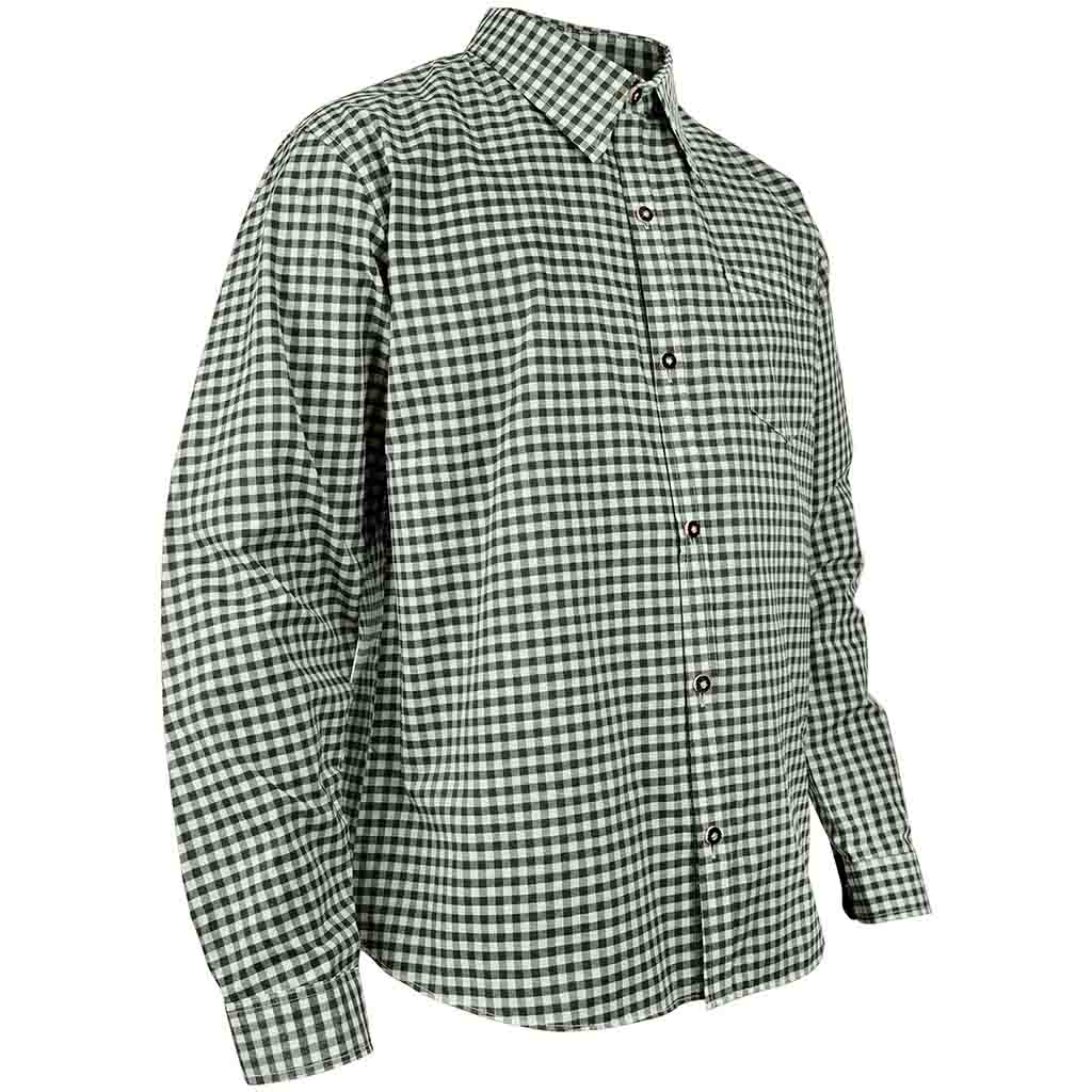 Men’s German Oktoberfest Shirt Green Checked Bavarian Shirt
