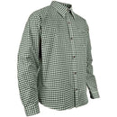 German Oktoberfest Shirt Green Checked Bavarian Shirt front side view