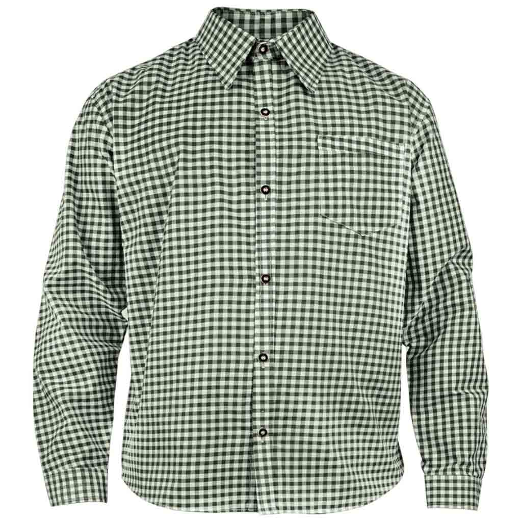 Men’s German Oktoberfest Shirt Green Checked Bavarian Shirt