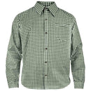 German Oktoberfest Shirt Green Checked Bavarian Shirt front view