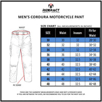 Waterproof motorcycle pant size chart