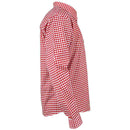 Red Berry Oktoberfest Shirt Authentic German Shirt Arm side view 