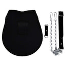 Traditional Thistle Mounted Kilt Sporran with Black Rabbit Fur and Triple Tassels