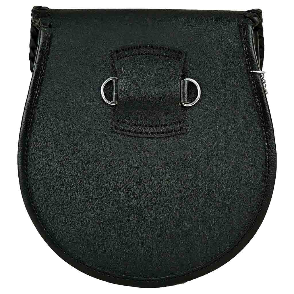 Scottish Kilt Sporran | Grey Rabbit Fur Leather Sporran