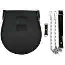 Scottish Kilt Sporran | Grey Rabbit Fur Leather Sporran