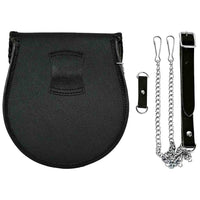 Scottish Kilt Sporran | Grey Rabbit Fur Leather Sporran