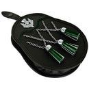 Scottish Leather Sporran with Thistle Mount, Silver Buff Chain, and Cross Designer Style