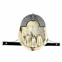 Scottish dress sporran with fur front