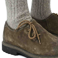 Suede Leather Lederhosen Shoes Antiqued Brown for men