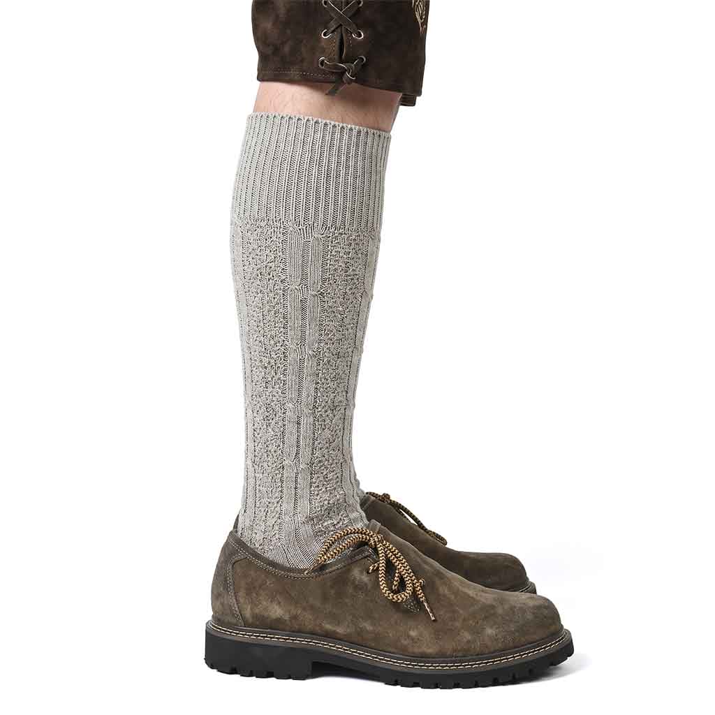 Suede Leather Lederhosen Shoes Antiqued Brown for men