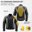 Armors detail of RIDERACT® Summer Motorcycle Jacket Gaze | Waterproof Riding Jacket