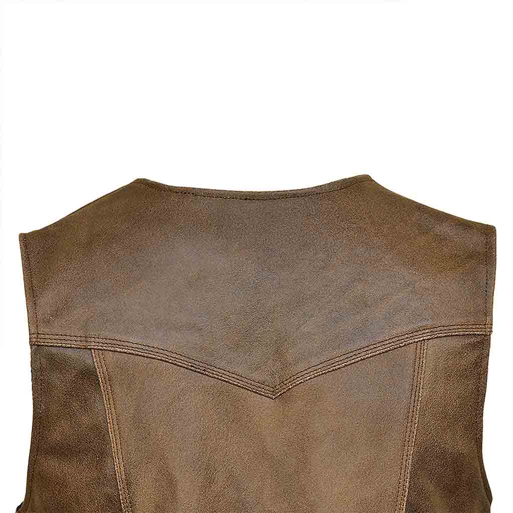RIDERACT® Harley Distress Leather Motorcycle Vest