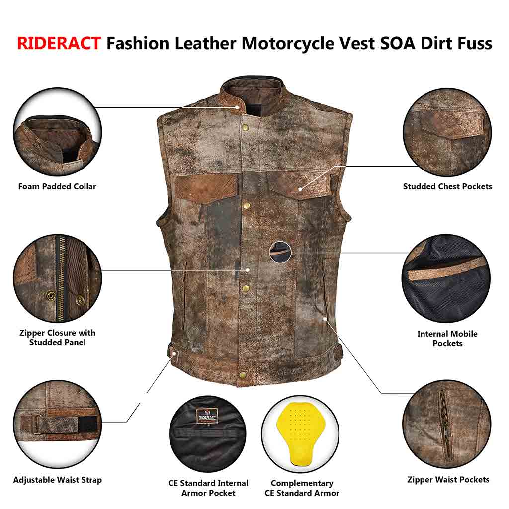 RIDERACT dirst fuss vest infographics