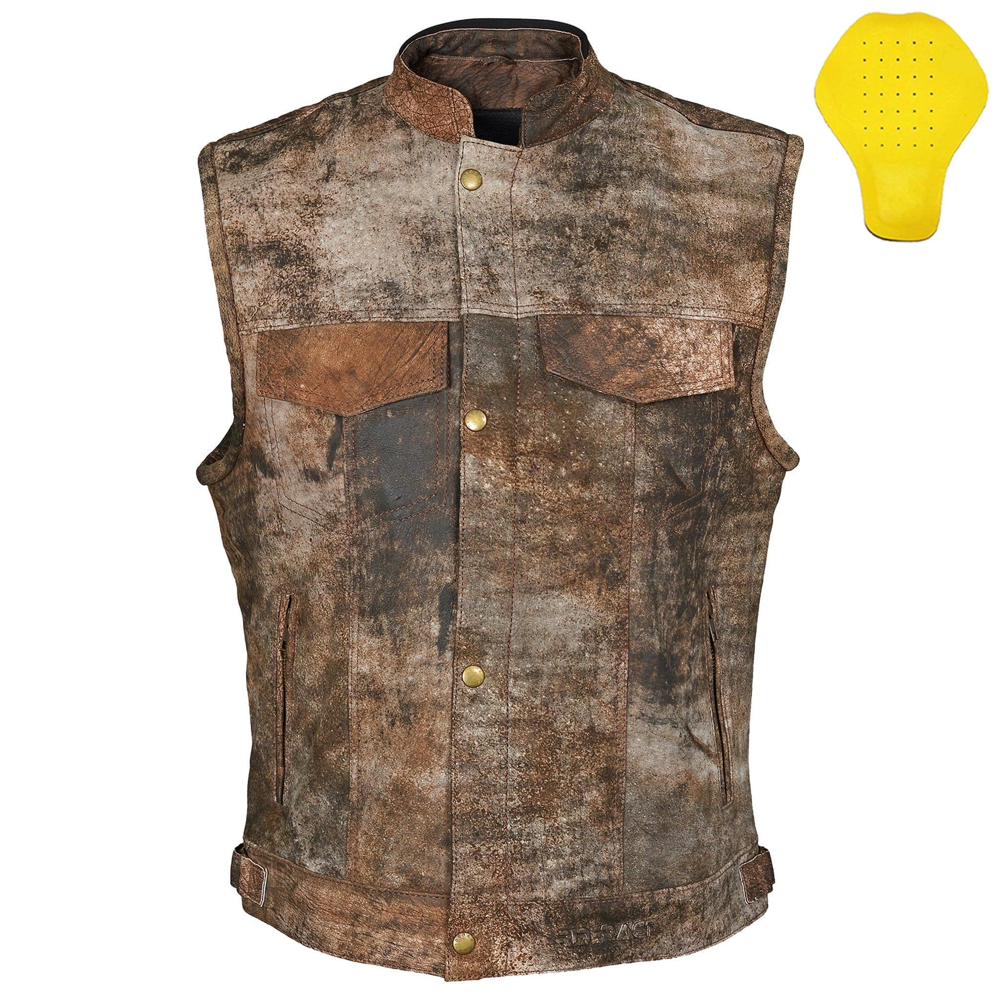 RIDERACT® Leather Motorcycle Vest | Biker Vest Dirt Fuss SOA Style