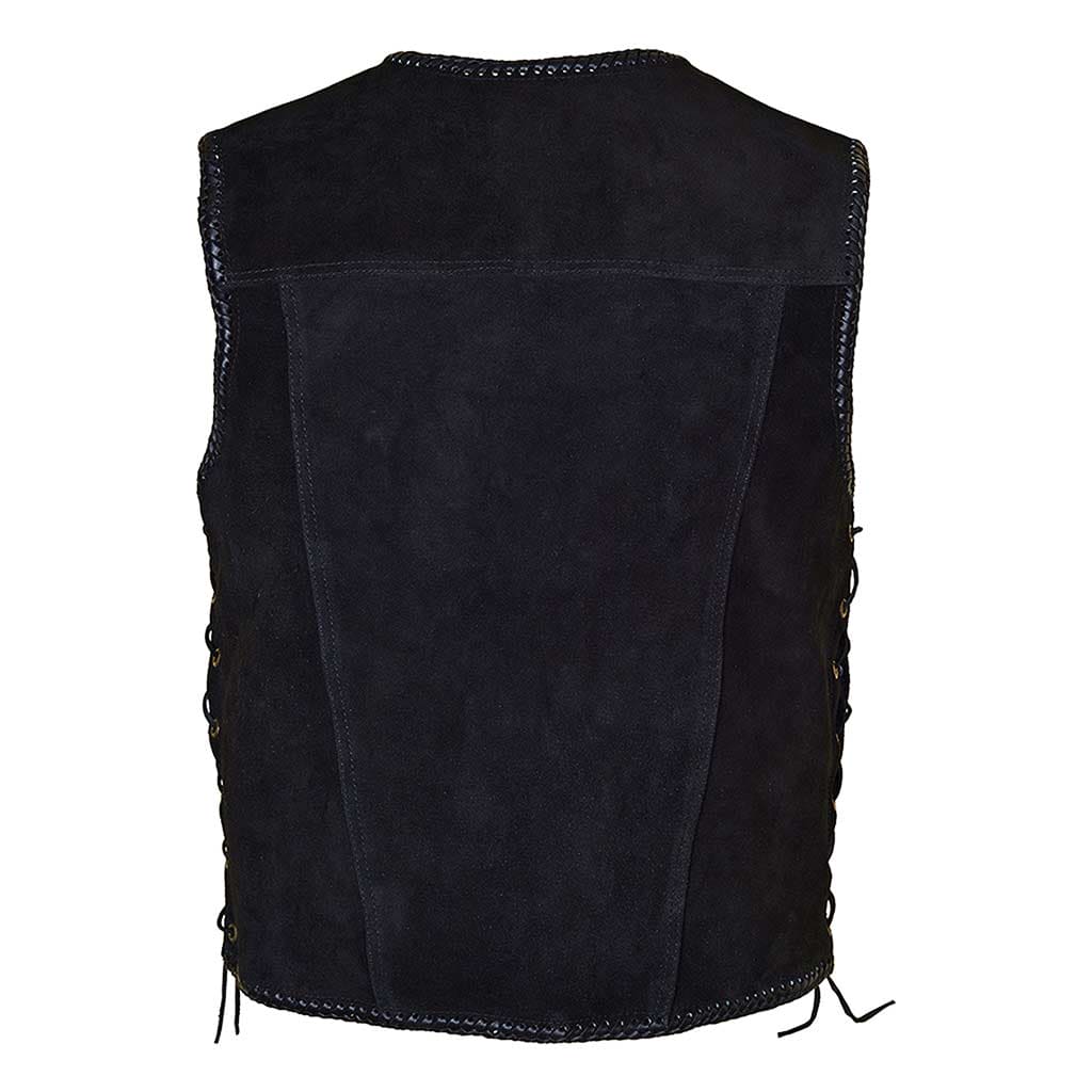 Leather Motorcycle Vest | Biker & Leather Vest with Triple