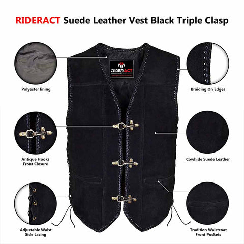RIDERACT® Leather vest infographics