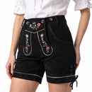 Women's black lederhosen oktoberfest outfit