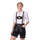 Women's black lederhosen oktoberfest outfit