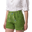 Women's green lederhosen oktoberfest outfit